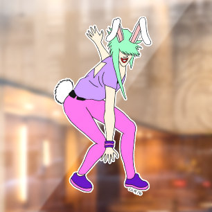 Autocollant Pour Fenêtre bouton bunnygirl