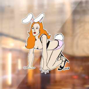 Autocollant Pour Fenêtre bouton bunnygirl