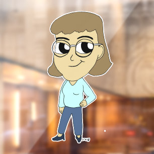 Autocollant Pour Fenêtre bouton chibi