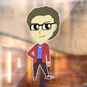 Autocollant Pour Fenêtre bouton chibi