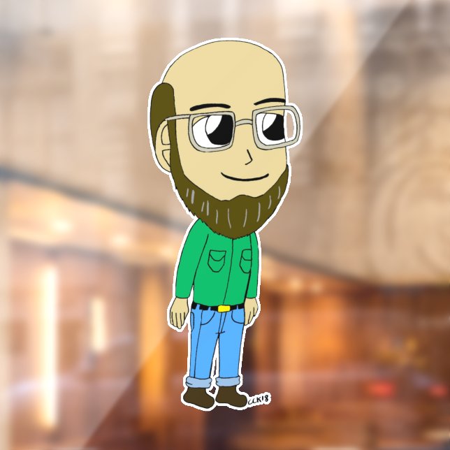 Autocollant Pour Fenêtre bouton chibi (Feuille 2)