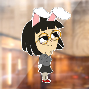 Autocollant Pour Fenêtre bouton chibi bunnygirl