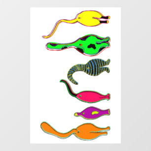 Autocollant Pour Fenêtre Boutons de chat colorés