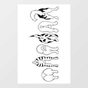 Autocollant Pour Fenêtre Boutons de chien