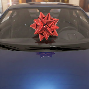 Autocollant Pour Fenêtre Bow cadeau rouge Extra Grande fenêtre Clin