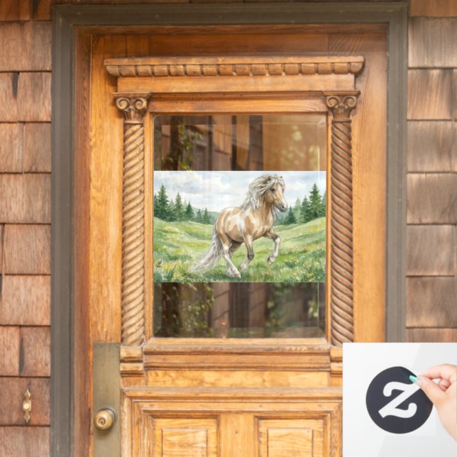 Autocollant Pour Fenêtre Brana Pinto Palomino Icelandic Watercolor (Porte d'accueil)