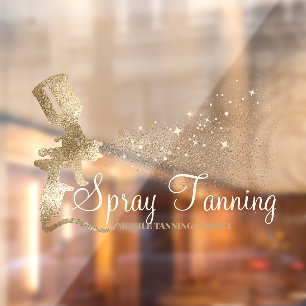 Autocollant Pour Fenêtre Bronzage Mobile par Pulvérisation Paillettes Or Br