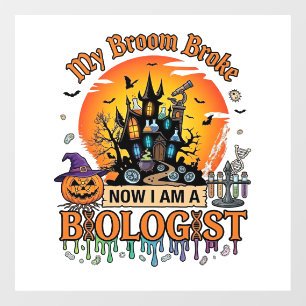 Autocollant Pour Fenêtre Broom Broke Biologiste Halloween Château Hanté Cit