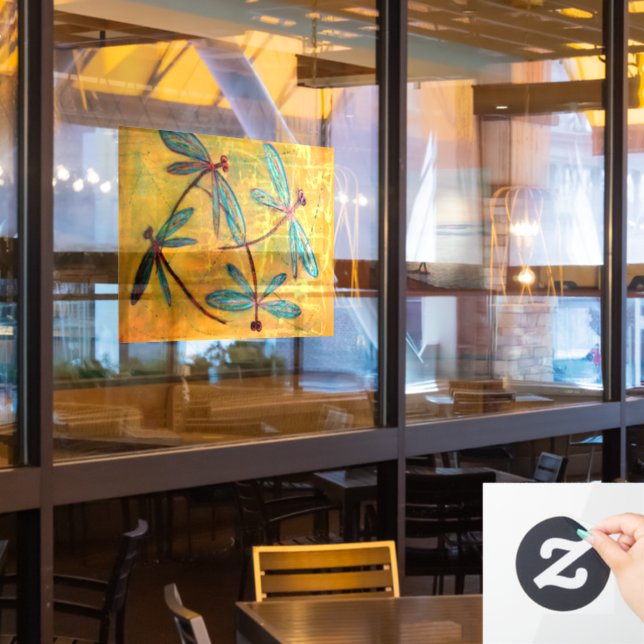 Autocollant Pour Fenêtre Brouillard de libellule (Fenêtre du restaurant)