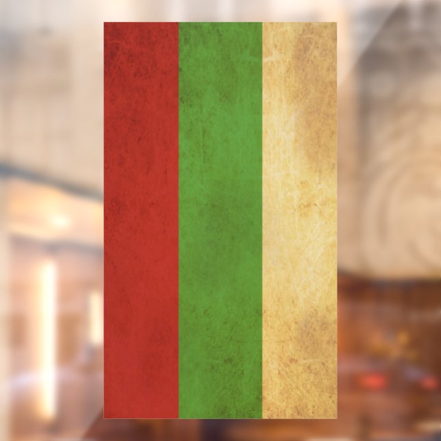 Autocollant Pour Fenêtre Bulgarie Drapeau Conception Vintage (Feuille 2)