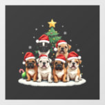 Autocollant Pour Fenêtre Bulldog Christmas Tree Santa Hat Puppy Amateurs<br><div class="desc">arbre de Noël de chien, chiens de fête, lumières de Noël, Noël d'amoureux de les chiens, arbre de Noël de chiens, lumières enveloppées de chien, amoureux des animaux de compagnie de vacances, pack de chien de noël, esprit de noël, chiens de fête, animaux de compagnie de vacances, arbre de Noël,...</div>