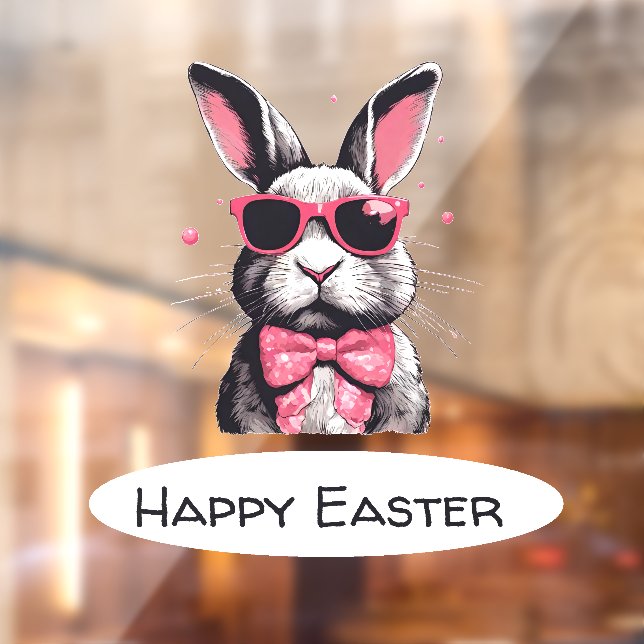 Autocollant Pour Fenêtre Bunny cool de Pâques (Feuille 2)