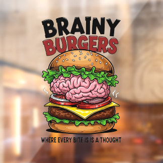 Autocollant Pour Fenêtre Burgers Intelligents