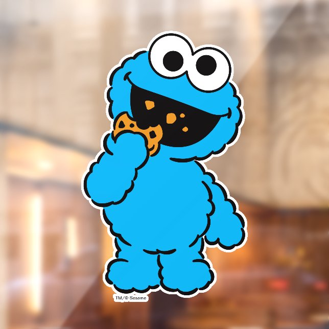 Autocollant Pour Fenêtre C est pour Cookie Monster (Feuille 2)