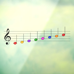 Autocollant Pour Fenêtre C Grande échelle à Solfeggio Kids Literacy de mu