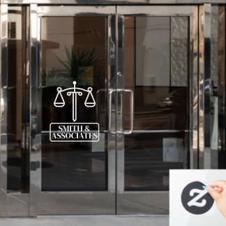 Autocollant Pour Fenêtre Cabinet d'avocats Affaires personnalisées