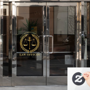 Autocollant Pour Fenêtre Cabinets d'avocats - Justice de l'avocat Échelles