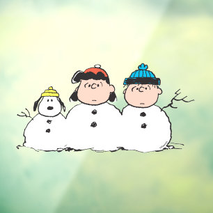 Autocollant Pour Fenêtre cacahuètes   3 Personne Snowman