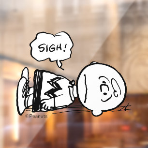 Autocollant Pour Fenêtre cacahuètes   Charlie Brown est en panne