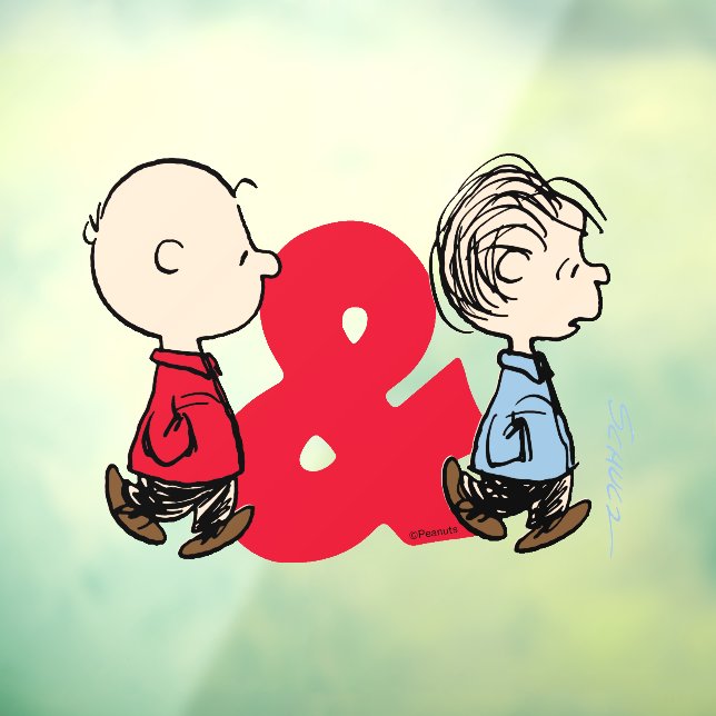 Autocollant Pour Fenêtre cacahuètes | Charlie Brown & Linus (Feuille 3)