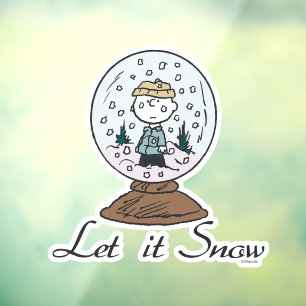 Autocollant Pour Fenêtre cacahuètes Charlie Brown Snow Globe