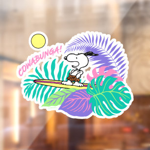 Autocollant Pour Fenêtre cacahuètes   Cowabunga Snoopy