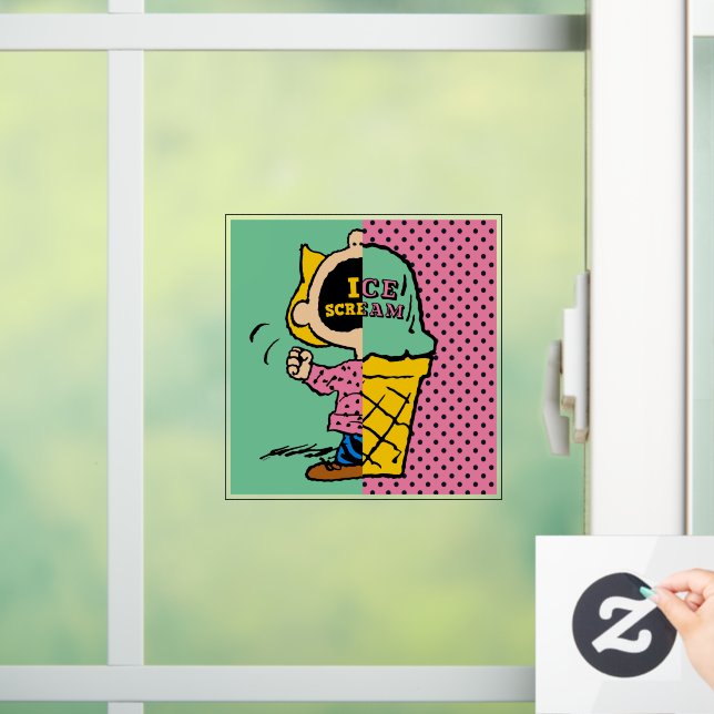 Autocollant Pour Fenêtre cacahuètes | Crème de glace Sally demi et demi (Maison)