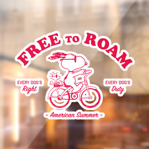 Autocollant Pour Fenêtre cacahuètes   Été Américain Libre À Roam