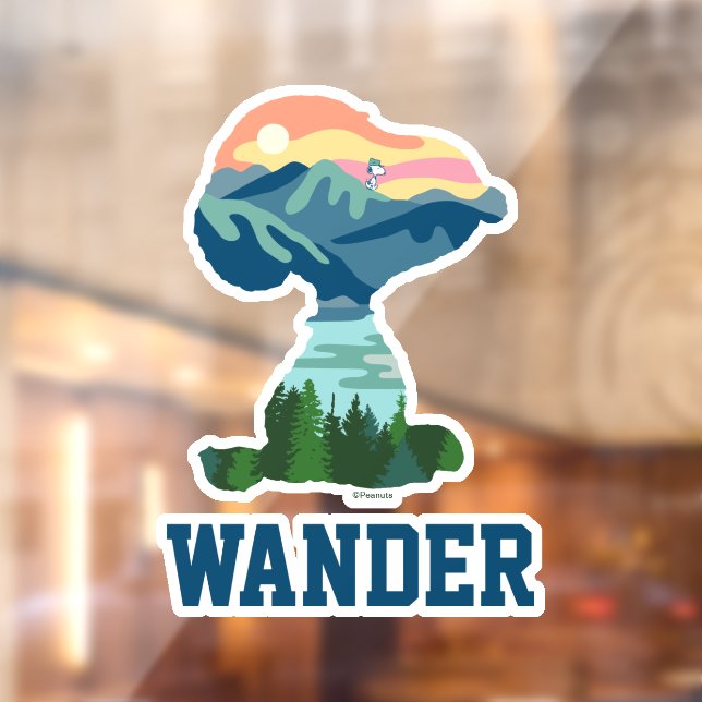 Autocollant Pour Fenêtre cacahuètes | Grand Portrait extérieur Snoopy (Feuille 2)