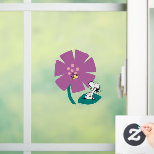 Autocollant Pour Fenêtre cacahuètes   Illustration de la nature Fleur pourp