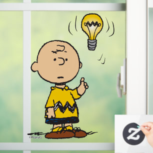 Autocollant Pour Fenêtre cacahuètes L'idée de l'ampoule de Charlie Brown