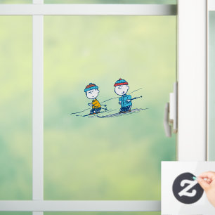 Autocollant Pour Fenêtre cacahuètes   Ski d'hiver Motif des pistes