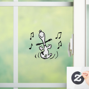 Autocollant Pour Fenêtre cacahuètes   Snoopy Dancing