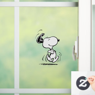 Autocollant Pour Fenêtre cacahuètes   Snoopy Happy Dance