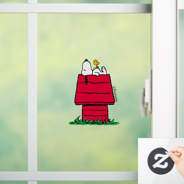Autocollant Pour Fenêtre cacahuètes | Snoopy & Woodstock Doghouse (Maison)