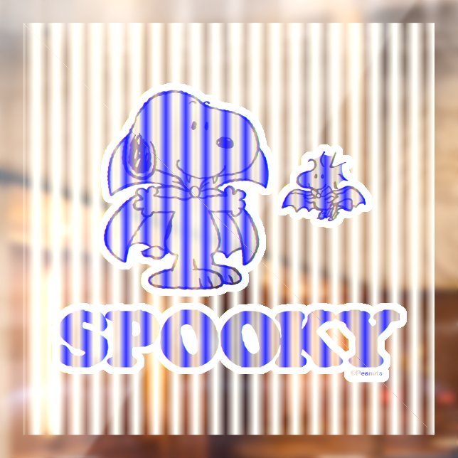 Autocollant Pour Fenêtre cacahuètes | Snoopy & Woodstock Éffrayant (Feuille 2)