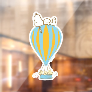 Autocollant Pour Fenêtre cacahuètes   Snoopy & Woodstock Hot Air Balloon