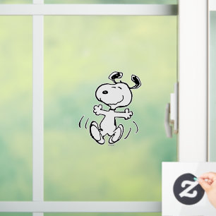 Autocollant Pour Fenêtre cacahuètes Une Danse Heureuse Snoopy