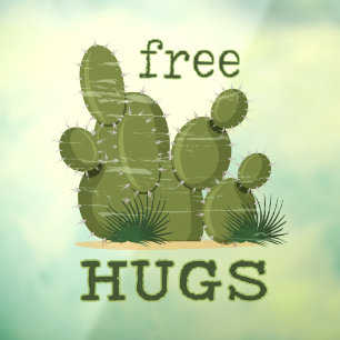 Autocollant Pour Fenêtre Cactus de Free Hugs
