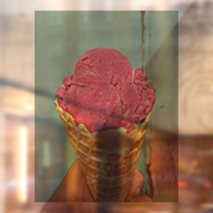 Autocollant Pour Fenêtre Cadeau d'anniversaire de crème glacée