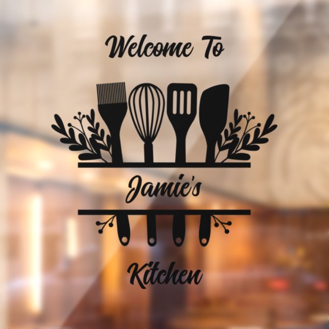 Autocollant Pour Fenêtre Cadre de cuisine personnalisé divisé  (Feuille 2)