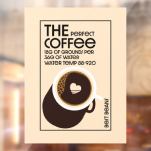 Autocollant Pour Fenêtre Café Barista