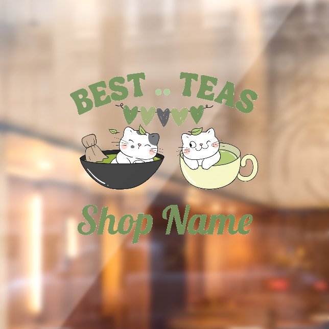Autocollant Pour Fenêtre Café Matcha (Feuille 2)