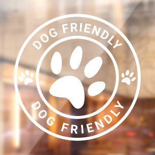 Autocollant Pour Fenêtre Café Moderne Accueillant les Chiens Café Pét Frien