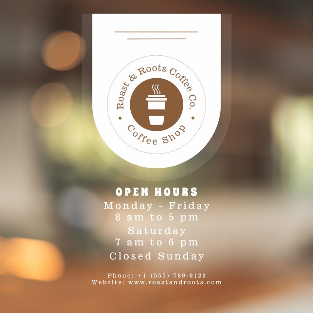 Autocollant Pour Fenêtre Café professionnel moderne (Créateur téléchargé)