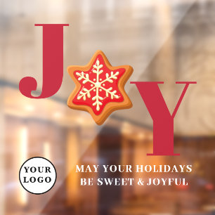 Autocollant Pour Fenêtre Café Restaurant Boulangerie rouge JOY Fenêtre Clou