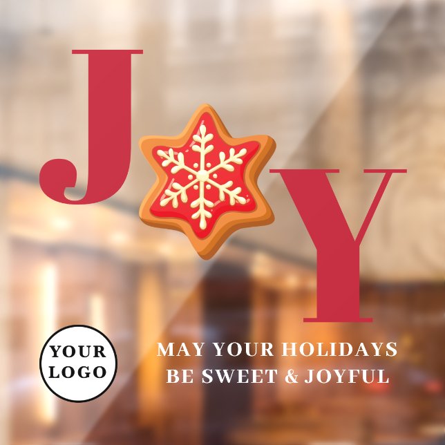 Autocollant Pour Fenêtre Café Restaurant Boulangerie rouge JOY Fenêtre Clou (Feuille 2)