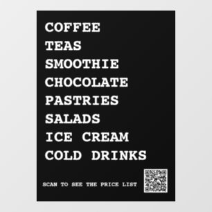 Autocollant Pour Fenêtre Café Thé Salades Fenêtre Vinyles Nourriture