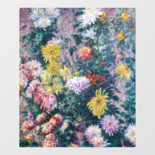 Autocollant Pour Fenêtre Caillebotte - Chrysanthèmes blanc et jaune