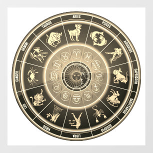 Autocollant Pour Fenêtre cale de roue astrologique